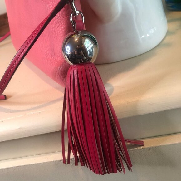 Tory Burch Color Block Leather Crosssbody Bag with Tassel - Picture 6 of 13